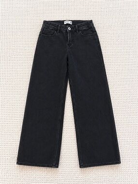 Classic Low Rise Wide Leg Jeans - Black